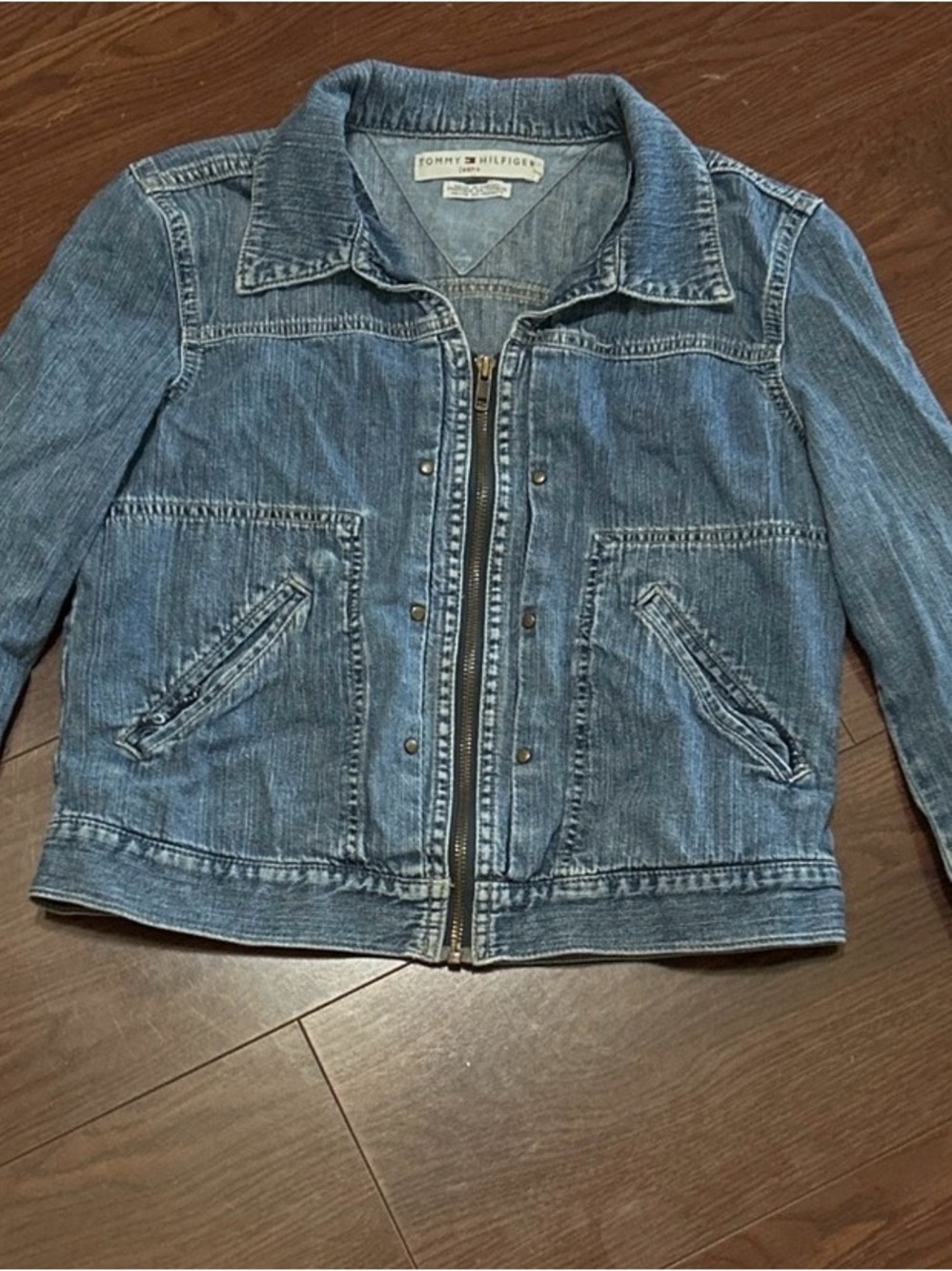 Tommy Hilfiger Light Blue Denim Zip-Front Jacket